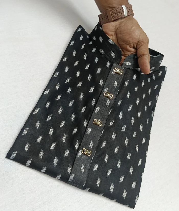 জামদানি কালোর মধ্যে সাদা নিমকি ডিজাইন203